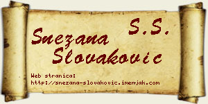 Snežana Slovaković vizit kartica